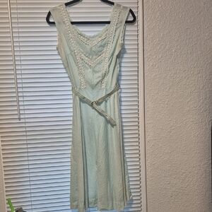 Vintage Light Blue Sleeveless Dress